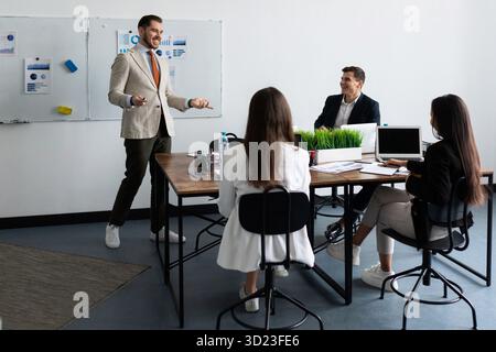 Business people in the office develop a concept of business development in the field of startups Stock Photo