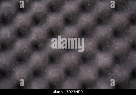 Close up of textured black acoustic foam panel for soundproofing in recording Stock Photo