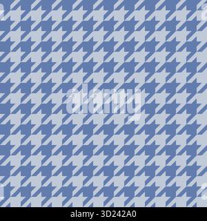 Large Blue Houndstooth Vector Pattern Stock Vector