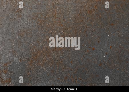Rusty metal surface with detailed texture showing signs of aging and wear in a constructed environment Stock Photo