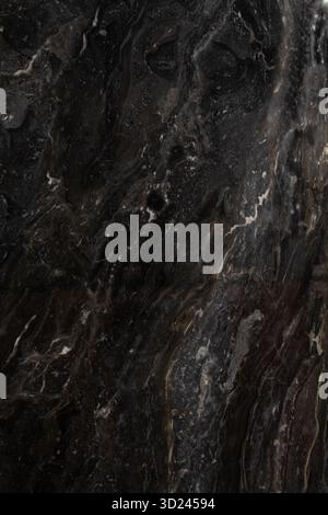 Dark marble texture with white veining showcasing natural beauty and elegance in an abstract design Stock Photo