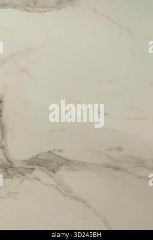 Elegant white marble surface with subtle grey veining showcasing natural beauty and luxury in interior design Stock Photo