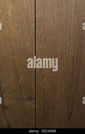 Wooden surface featuring natural grain and texture, highlighting rustic charm in a cozy setting Stock Photo
