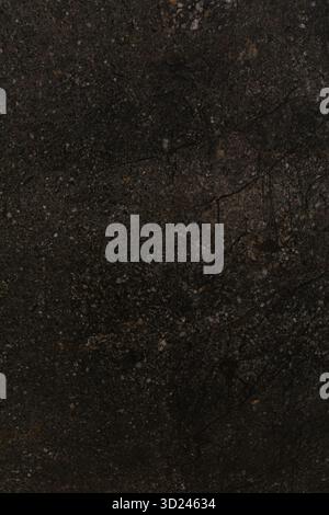 Dark textured surface displays natural patterns and variations under subtle light in a close-up view Stock Photo