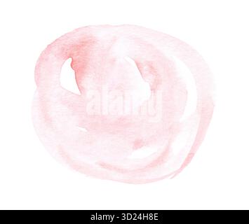 Soft pink watercolor swirl texture in abstract artistic design with pastel Stock Photo