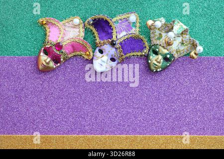Set of different carnival masks on white background Stock Photo - Alamy