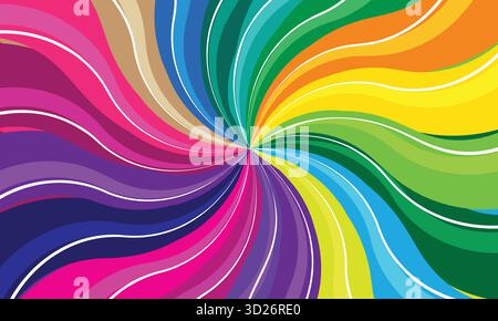 A colorful abstract background with a spiral design, abstract background Stock Vector