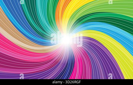Beautiful Rainbow Wave Background Vector, abstract background Stock Vector