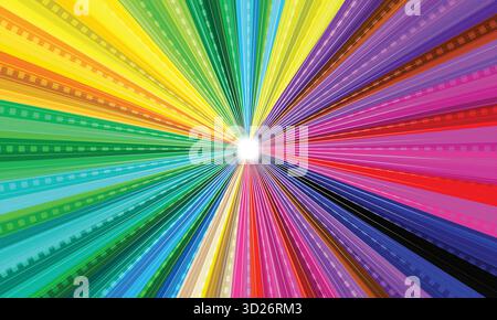 Vibrant radial burst of color, abstract background Stock Vector
