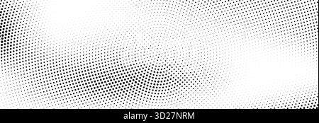 Concentric dotted noise gradient texture. Radial halftone grain background. Rough dot fading overlay wallpaper. Cartoon pop art backdrop for poster, banner, cover, print. Vector comic grit pattern Stock Vector