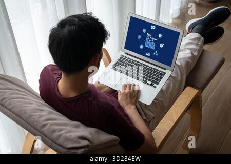 Cost reduction, cost saving concept shown on computer screen brisk, corporate business efficiently save cost and company resources by reduction of unn Stock Photo
