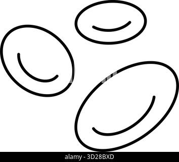 Blood vessel line icon. Human artery and vein symbol. Blood hemoglobin sign. Healthy heart system control. Healthy vessel icon. Vector illustration Stock Vector