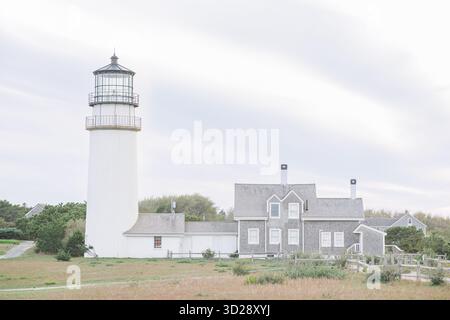 Highland light, a historic lighthouse, under a subtle sky Stock Photo