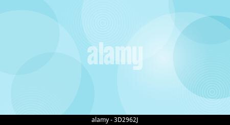 Abstract background with circle elements. Blue simple round art vector illustration. Wave layout banner business concept. Stock Vector