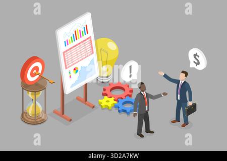 3D Isometric Flat Conceptual Illustration of KPI Analysis, Key Performance Indicators 3D Isometric Flat Conceptual Illustration of KPI Analysis, Key Performance Indicators Stock Photo