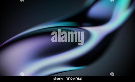 Purple violet gray grey wallpaper fluid plastic jelly substance liquid surface abstract motion 3d animation waving shapes futuristic background ads Stock Photo