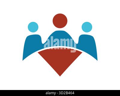 Minimalist group people arrow icon showing teamwork, leadership, direction, and business growth concept. Perfect for web, app, infographic, and presen Stock Vector