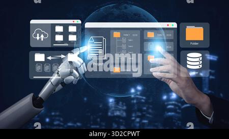 Artificial intelligence supports digital folder and server file organization for improved workflow and structure Parse Stock Photo