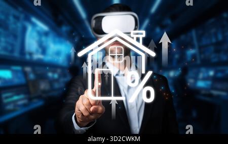 Explore the intersection of virtual reality and real estate as technology drives market success and enhances insights on property prices and sales tre Stock Photo