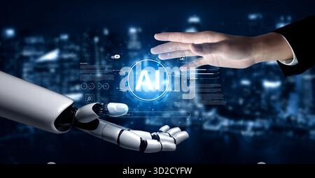 A generative AI assistant displays its core system interface. This view shows how it processes developer prompts, executes code, and monitors its own Stock Photo