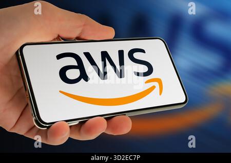 Amazon Web Services AWS cloud computing platform Stock Photo