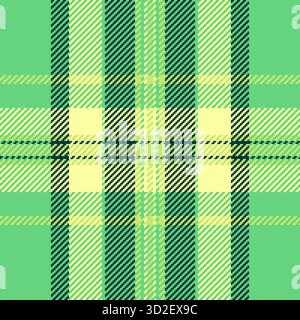 Classic plaid pattern with pixelated detail. Harmonious greens and yellows for textile design, backgrounds, or digital artwork. Evokes comfort, tradit Stock Vector