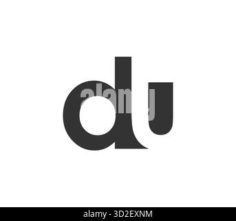 DU creative geometric initial based modern and minimal logo. Letter d u trendy fonts. Universal professional elegant techno vector design. Stock Vector