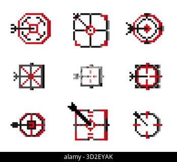 gun shooting target game pixel art vector illustration Stock Vector ...