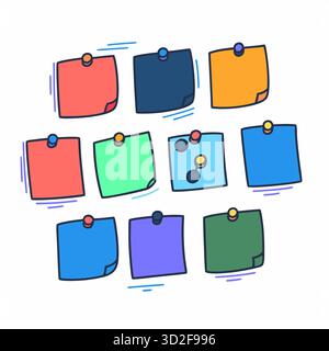 Colorful sticky notes Stock Vector