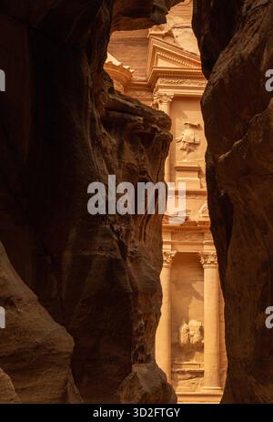 The Treasury, built by the Nabataeans, Petra, Jordan Stock Photo