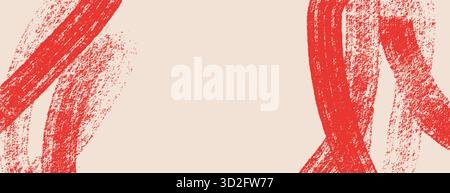 Brush stroke background with dotted texture. banner design with curved bold lines, squiggles and swirls. Hand drawn doodle curly brush strokes. Stock Vector
