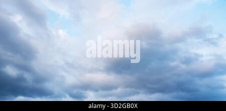 Clouds in the background, photographed during the day. Stock Photo