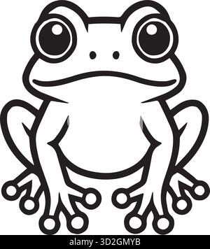 cartoon frog vector. Stock Vector