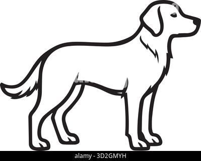 vector illustration of a dog. Stock Vector