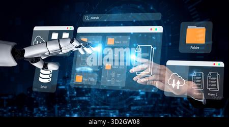 Artificial intelligence supports file organization and project folder management for improved structure and workflow Parse Stock Photo