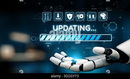 AI accelerates knowledge growth with smart training tools, virtual learning assistants, and software updates for competitive digital advantage. Epoch Stock Photo