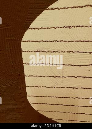 Geometric, abstract brown and light brown detail from a painting Stock Photo