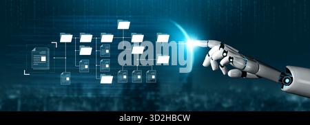AI organizing file directory structure, streamlining folder management, arranging document paths, and automating digital hierarchy operations. Vouch Stock Photo