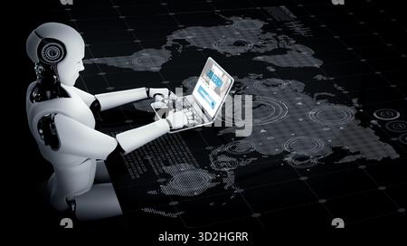 Online job search on modish website for worker to search for job opportunities on the recruitment internet network Stock Photo