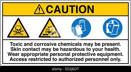 Chemical burns hazard sign Vector symbol or sign set collection in ...