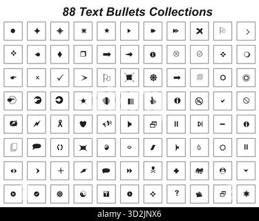 Text Bullets Collection Stock Vector