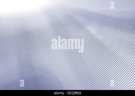 Metallic blue circles waves and dunes, abstract concentric stripes backdrop, monochrome  wallpaper Stock Photo