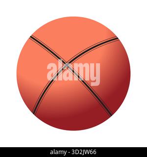 Vibrant, high-detail vector illustration of a classic orange basketball. Perfect for sports graphics, logos, apps, and digital design. Stock Vector