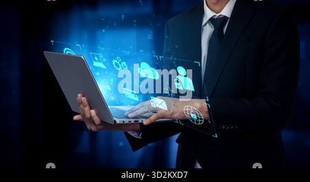 System for safeguarding digital identity using fingerprint authentication, encryption, and secure access protocols across cloud, device, and personal Stock Photo