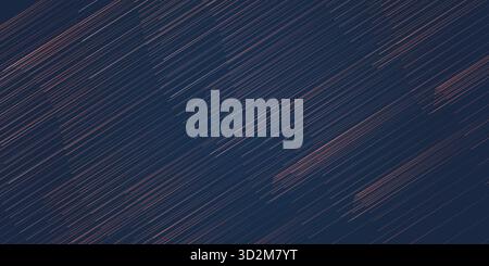 Abstract vector with diagonal wavy lines on a dark background. Lines shift from white to warm orange-brown, then back to white, creating a flowing and Stock Vector