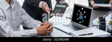 Cost reduction, cost saving concept shown on computer screen brisk, corporate business efficiently save cost and company resources by reduction of unn Stock Photo