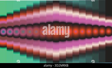 Abstract colorful Vibrant Segmented Gradient Form background. Optical illusionary background. Stock Vector