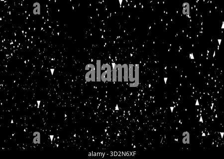 The background is the texture of white triangles on a black background. Stock Photo