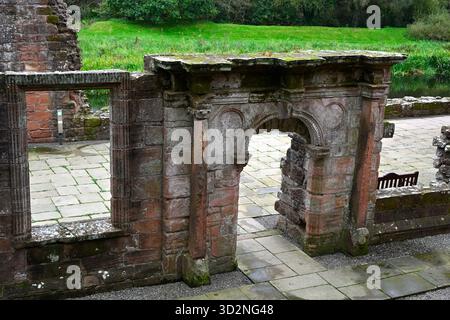 Banqueting Hall range Caerlaverock Castle ruins Scotland UK September Stock Photo