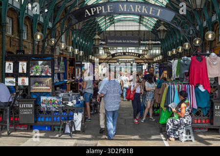 Apple market in covent garden in London. Stock Photo